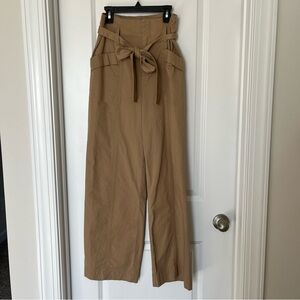 a new day size 4 khaki tan trouser palazzo wide leg pants